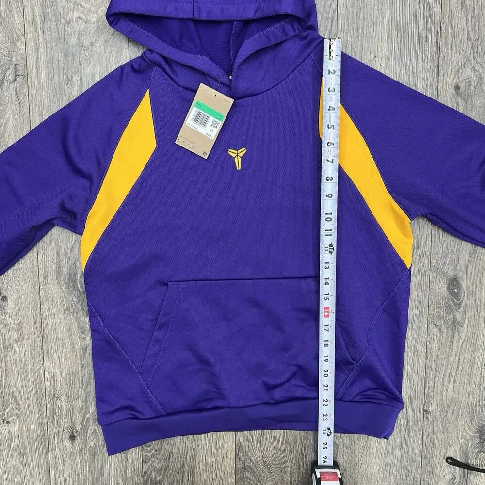 Nike Kobe Hoodie Size XL Big Kids Court Purple Gold Therma Fit Pullover $52